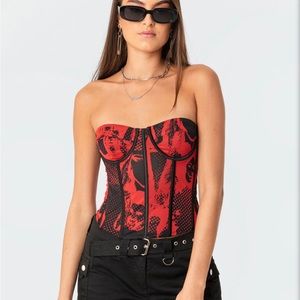ALY MESH CORSET TOP